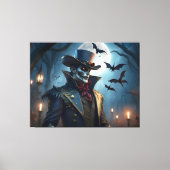 Halloween Steampunk Southern Gentleman Zombie Canvas Afdruk (Voorkant)