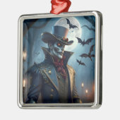 Halloween Steampunk Southern Gentleman Zombie Metalen Ornament (Links)