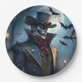 Halloween Steampunk Southern Gentleman Zombie Papieren Bordje (Voorkant)
