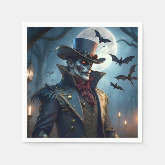 Halloween Steampunk Southern Gentleman Zombie Servet (Voorkant)