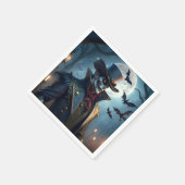 Halloween Steampunk Southern Gentleman Zombie Servet (Hoek)