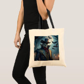 Halloween Steampunk Southern Gentleman Zombie Tote Bag (Voorkant (product))