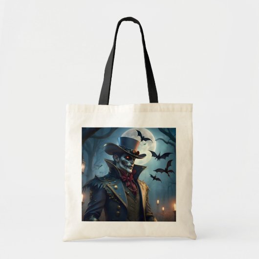 Halloween Steampunk Southern Gentleman Zombie Tote Bag (Voorkant)