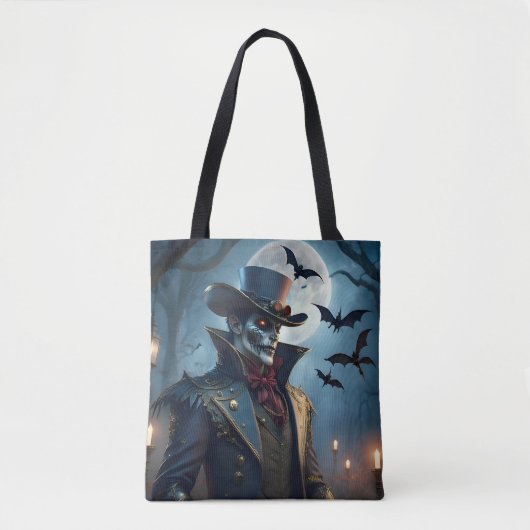 Halloween Steampunk Southern Gentleman Zombie Tote Bag (Voorkant)