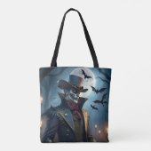 Halloween Steampunk Southern Gentleman Zombie Tote Bag (Achterkant)