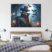 Halloween Steampunk Southern Gothic Zombie Canvas Afdruk (Insitu (Slaapkamer))