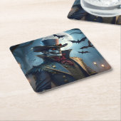 Halloween Steampunk Southern Gothic Zombie Kartonnen Onderzetters (Schuin)