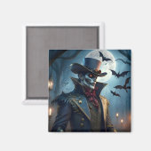Halloween Steampunk Southern Gothic Zombie Magneet (Voorkant / Achterkant)
