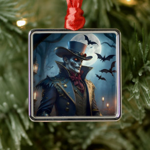 Halloween Steampunk Southern Gothic Zombie Metalen Ornament