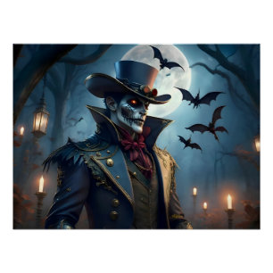 Halloween Steampunk Southern Gothic Zombie Perfect Poster