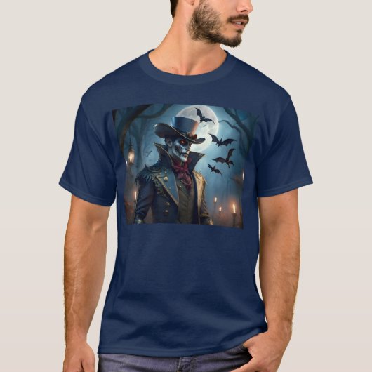 Halloween Steampunk Southern Gothic Zombie T-shirt (Voorkant)