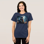 Halloween Steampunk Southern Gothic Zombie Tri-Blend Shirt (Voorkant volledig)