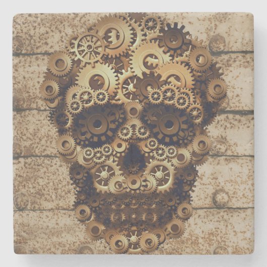 Halloween Steampunk Stone Onderzetter (Voorkant)