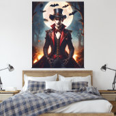 Halloween Steampunk Vampire Zombie Canvas Afdruk (Insitu (Slaapkamer))