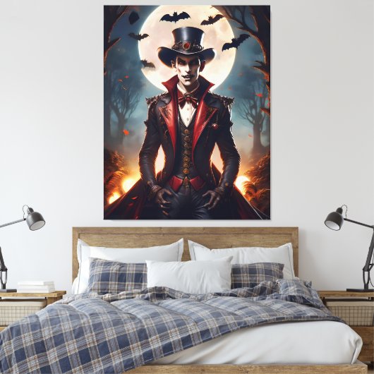 Halloween Steampunk Vampire Zombie Canvas Afdruk (Insitu (Slaapkamer))