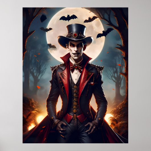 Halloween Steampunk Vampire Zombie Poster (Voorkant)