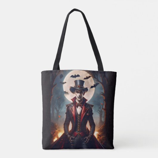Halloween Steampunk Vampire Zombie Tote Bag (Achterkant)