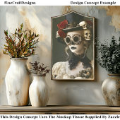 Halloween Steampunk Vrouw & Schedels S1 Decoupage Tissuepapier
