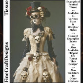 Halloween Steampunk Vrouw & Skulls S1 Decoupage Tissuepapier