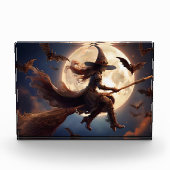 Halloween Steampunk Witch Moonlight Flight Fotoblokken (Voorkant)