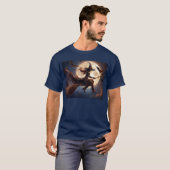 Halloween Steampunk Witch Moonlight Flight T-shirt (Voorkant volledig)