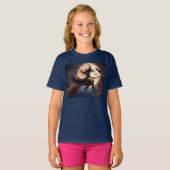 Halloween Steampunk Witch Moonlight Flight T-shirt (Voorkant volledig)