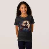 Halloween Steampunk Witch Moonlight Flight T-shirt (Voorkant volledig)