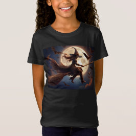 Halloween Steampunk Witch Moonlight Flight T-shirt