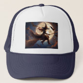 Halloween Steampunk Witch Moonlight Flight Trucker Pet (Voorkant)