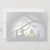 Halloween stedelijk landschap volwassen feestuitno kaart (Achterkant)