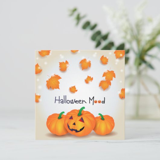 Halloween Stemming Feestdagenkaart (Staand voorkant)