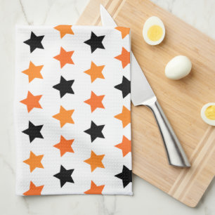 Halloween Sterren Keukenhanddoek