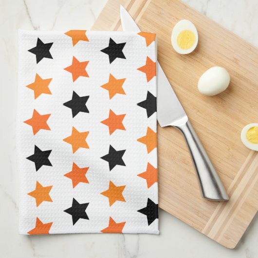 Halloween Sterren Keukenhanddoek (Quarter Fold)