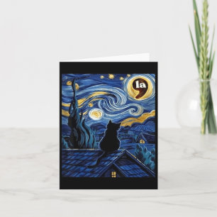 Halloween Sterrennacht Black Cat Comma La Kamala H Kaart