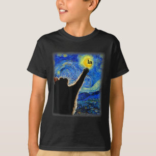 Halloween Sterrennacht Black Cat Comma La Kamala T-shirt