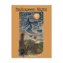 Halloween Sterrennacht Briefkaart