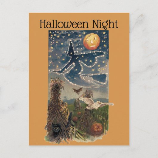  Halloween Sterrennacht Briefkaart (Voorkant)