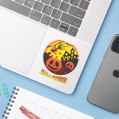 HALLOWEEN STICKER (Laptop met iPhone)