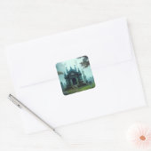 Halloween Sticker begraafplaats Mausoleum begraafp (Envelop)