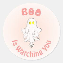 Halloween Sticker | Boo Kijkt Naar Jou