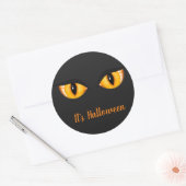 Halloween Sticker-Cat Eyes Ronde Sticker (Envelop)
