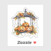  Halloween Sticker Drie Happy Pumpkins (Vel)