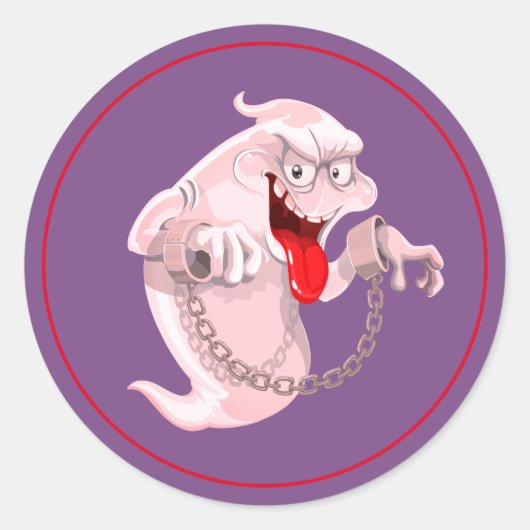 Halloween Sticker-Ghost Ronde Sticker (Voorkant)