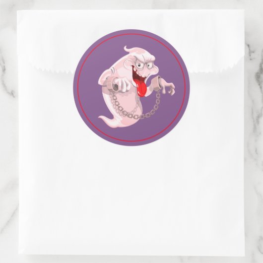 Halloween Sticker-Ghost Ronde Sticker (Tas)