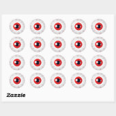 Halloween Sticker Griezelig Rood Oog Oogbal Behand (Vel)