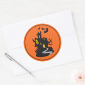 Halloween Sticker-Haunted House Ronde Sticker (Envelop)