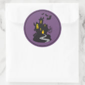 Halloween Sticker-Haunted House Ronde Sticker (Tas)