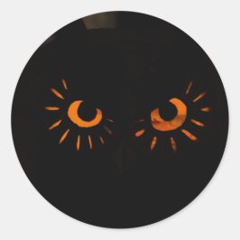 Halloween Sticker met Oranje ogen