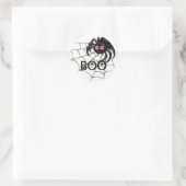 Halloween sticker met spin met roze ogen (Tas)