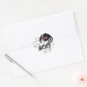 Halloween sticker met spin met roze ogen (Envelop)